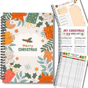 Christmas planner/Wish List Notebooks Set NEW